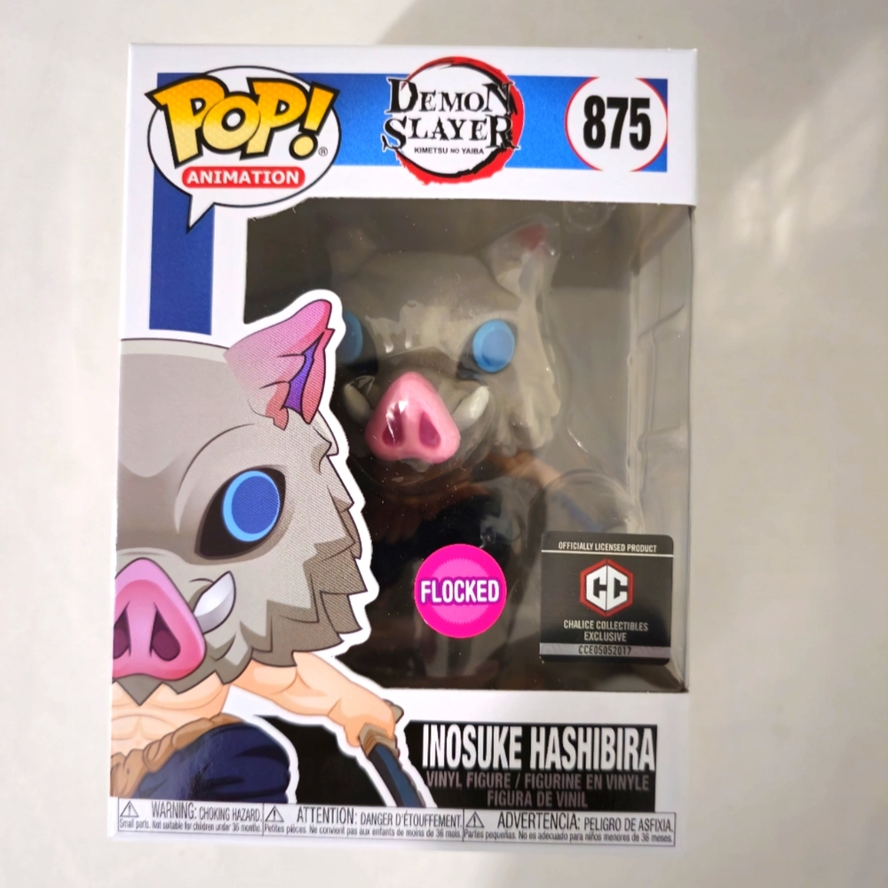 Funko Pop Demon Slayer Inosuke Hashibira Flocked Chalice Exclusive # 875